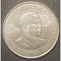 Монета 1 шиллинг 1980 год. Кения