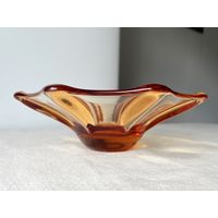 Ваза конфетница цветное стекло 21см