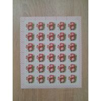 Лист 1981 г. Цветы украинских Карпат  4 к.