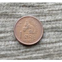 Werty71 Норвегия 1 эре 1967 белка