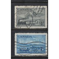 GB Доминион Канада 1951 100 летие канадской почты Средства доставки почты  #266,268