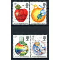 Великобритания - 1987г. - 300 лет труду Исаака Ньютона Математические начала натуральной философии - 4 марки - полная серия, MNH [Mi 1101-1104]. #3-GB-Z-1-17