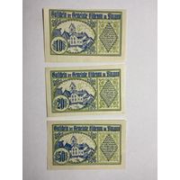 10-20-50 геллеров (нотгельды) Австрия.-0912