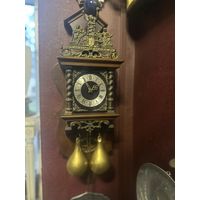 Старинные настенные часы, Голландия, полностью исправны, много лотов с рубля