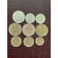 Болгария набор монет 1,2,5,10,20 стотинкт,  1962,1974г.г.