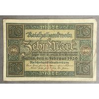Банкнота 10 марок 1920 год. Веймарская республика