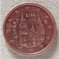 Испания 5 евроцентов, 2022 г., KM# 1146