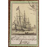 Чехословакия 1976. Голландский художник Ренье Номса. Картина Корабль на якоре