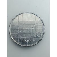 Недерланды 1 гульден 1984 года .
