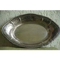 Ваза с серебрением  ( 21 см х 35 см , высота 3,5 см )