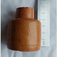 Чернильница старинная.ПМВ.Обожженая глина