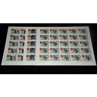 СССР.КОСМОС.РАСПРОДАЖА !!!1982, июнь-июль. Совместный советско-французский космический полет на корабле ''Союз Т-6''.ПОЛНАЯ ЧИСТАЯ СЕРИЯ В ЛИСТАХ.