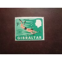 Гибралтар 1967 г.Международный год туризма.Дайвинг./36а/