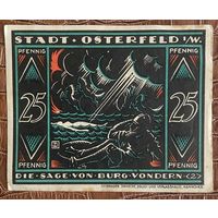 Нотгельд 25 пфеннигов 1921 год. Остерфельд,. Веймарская республика