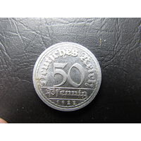 Германия. 50 пфеннигов. 1922J. С 20 копеек. Распродажа коллекции. Смотрите другие лоты.