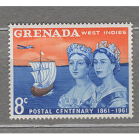 Гренада 1961** 100 лет маркам колонии, Королева Британии Виктория и Елизавета II