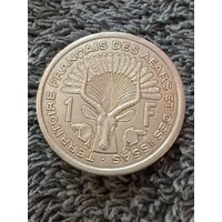 21. Распродажа. Французские территории Афар и Исса 1 франк 1975 г. Редкий номинал!!! АUNC