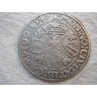 Австрия Кемптен Райхсштадт РЕДЧАЙШИЕ 1\2 талера 1547 г герб с двойным орлом и гербами Австрии Бургундии и Тироля Карл VI