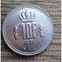 Werty71 Люксембург 10 Франков 1971