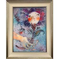 Силивончик А.Д "Цветок",2020 г. Холст,масло. Размер 40х30 см.