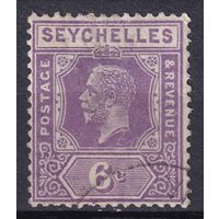 83.BrKSe. Великобритания. Колонии. Сейшельские острова. Георг V. Стандарт. 6C. 1922 г. Mi.#97.