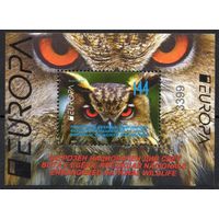 Македония 2021. EUROPA. Фауна птицы филин блок  (952)