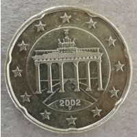 Германия 10 евроцентов "F" 2002 год, KM# 211