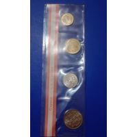 Гайана набор монет 1967 unc. 4 штуки 1,5,10,25 центов