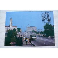 ДМПК, 1973; Витебск, улица Ленина; чистая, + марка и СГ -- городу Витебску 1000 лет, 1974.