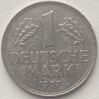 Германия 1 марка 1957 г. F