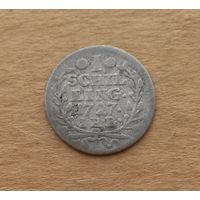 Гамбург, 1 шиллинг 1727 г., серебро