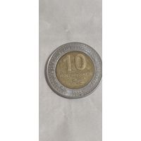 Уругвай 10 песос 2000