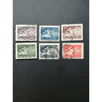 Польша 1948 Полная серия марок "Кентавр" (гашение без клея, на 5 марках наклейки) Mi.479-484 каталог 3.40 евро