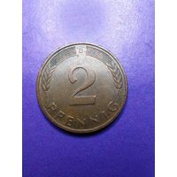 2 пфеннинга ФРГ 1978 D