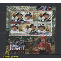 Монархия Мозамбик 2012** Королева Елизавета II  Mалый лист  mint