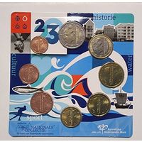 Нидерланды 2023 евро официальный Годовой набор, 8 монет, буклет