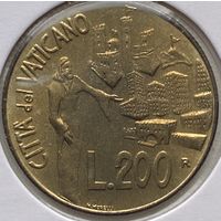 Ватикан 200 лир 1991 г. В холдере