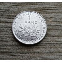 Werty71 Франция 1 Франк 1977 Марианна сеющая против ветра