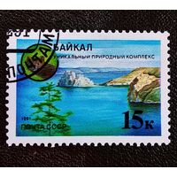Марка СССР 1991 год Защитим родную природу!