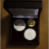 II европейские игры Минск, 2019, набор, полный комплект 50 рублей золото, 20 рублей серебро, 1 рубль -медно-никель в шикарном деревянном футляре