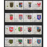 ФРГ 1992-4 Германские земли Герб Карта #1586-91,1660-4,1712-6 (3 скана)