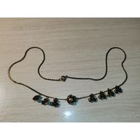 Металлическая цепочка с подвесками "Розочки", длина 44 см., клеймо C.M.