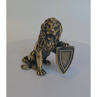 Статуэтка Лев со щитом Бронза