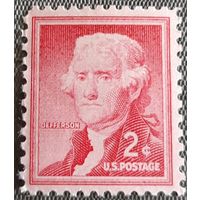 1954  Красная марка Томаса Джефферсона   США