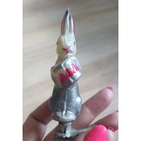 Елочные игрушки, стекло, заяц с барабаном