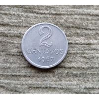 Werty71 Бразилия 2 толстых сентаво 1967 1 год выпуска