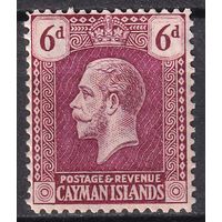 154.BrK. Великобритания. Колонии. Каймановы острова. Георг V. Стандарт. 6P. 1923 г. Mi.#64b.