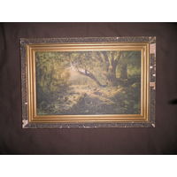 Картина репродукция на холсте в раме,времён СССР.С рубля.