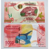 Мадагаскар, 5000 ариари 2017 г., P-102(1) (B, кит), UNC
