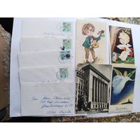 Сборный лот -конверты-карточки-открытки--9 шт